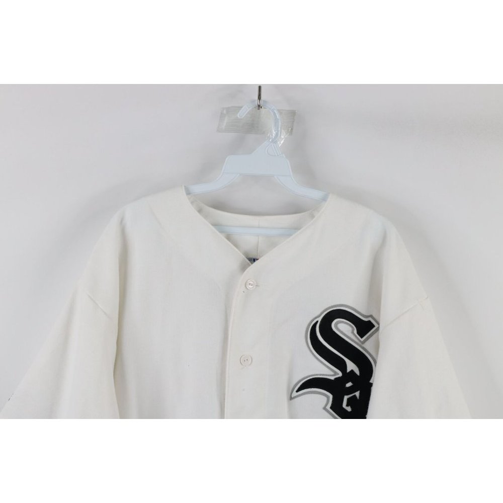 Vintage 90s Majestic Mens 2XL XXL Chicago White Sox Baseball Jersey White USA - Picture 2 of 9